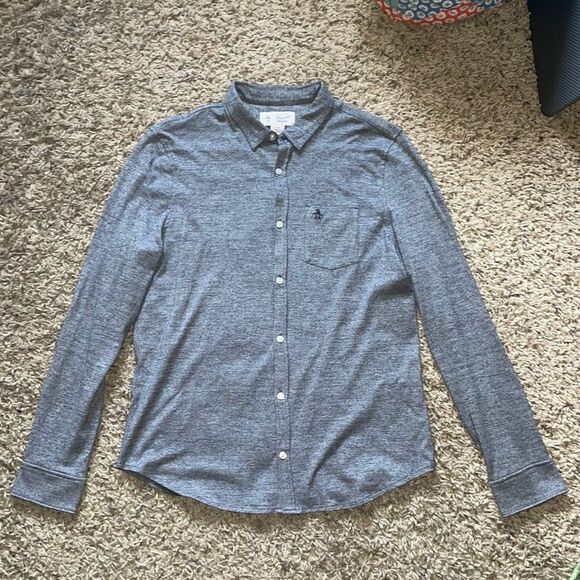 Original Penguin Chamois Casual Buttondown Shirt - Picture 1 of 6